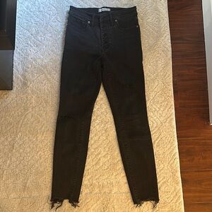 Madewell Black Distressed Jeans